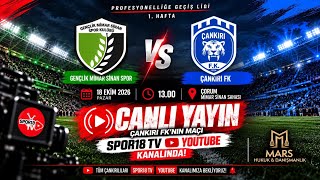🔴 ⚽ Gençlik Mimar Sinan Spor 🆚 Çankırı FK