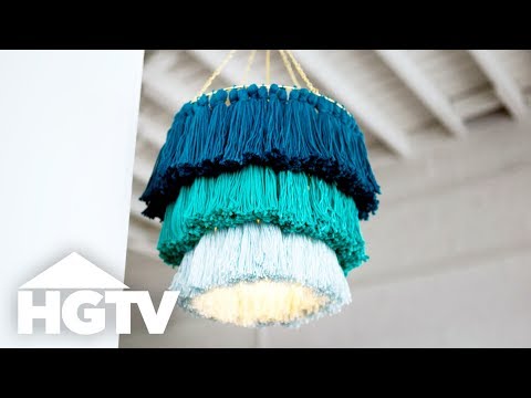 DIY Tassel Chandelier for Under $20 | HGTV