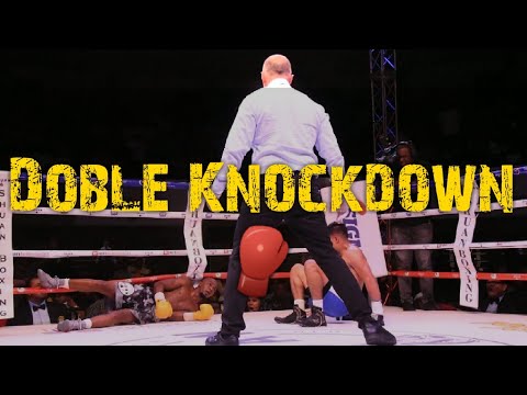 Doble knockdown entre Giovanni Gutierrez vs William Encarnación en República Dominicana 🥊