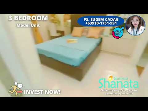 3 BEDROOM CONDO UNIT FOR SALE IN SUNTRUST SHANATA IN QUIRINO HIGHWAY!