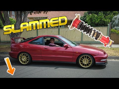 Finally SLAMMING The DC2 INTEGRA! (Coilover Install)