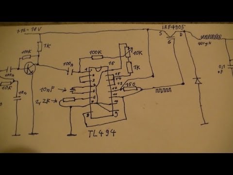 Schaltplan Schaltregler, Audiomodulation mit TL494 - Teil der Schaltung des Senders - eflose #307
