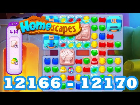 Homescapes Level 12166 - 12170 HD 3 - match puzzle Gameplay | android | IOS | 12167 | 12168 | 12169