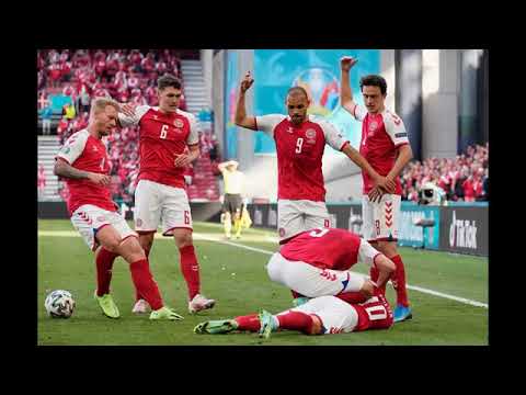 Football player Christan eriksen collapses in the middle of a football game