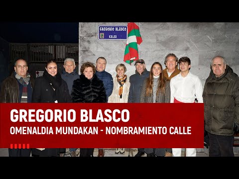 Homenaje a Gregorio Blasco en Mundaka I Blascok badu bere kalea Mundakan