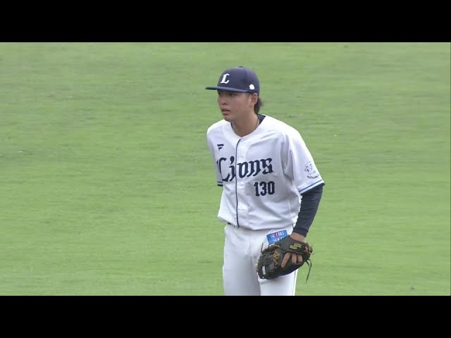 【ファーム】守備でアピール!! ライオンズ・金子功児 手を伸ばしてジャンピングキャッチ!!  2024年5月21日 埼玉西武ライオンズ 対 横浜DeNAベイスターズ