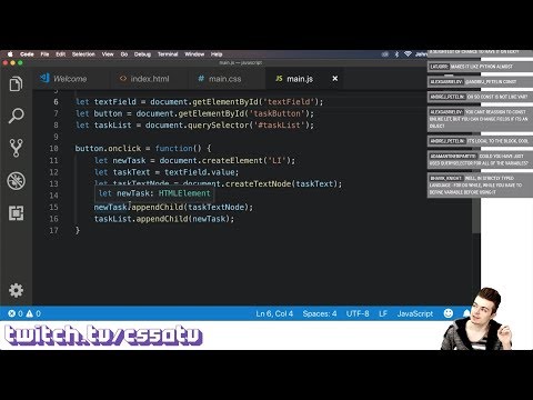 JAVASCRIPT BASICS TUTORIAL!- CS50 on Twitch, EP.43 (JAVASCRIPT BASICS TUTORIAL! - CS50 on Twitch, EP. 43)