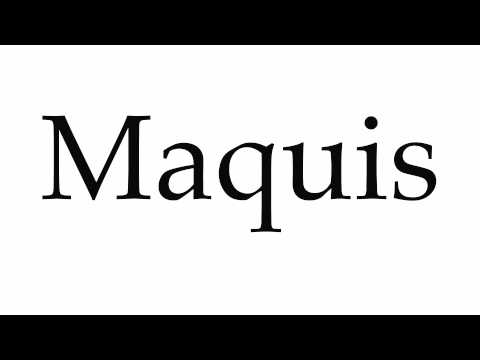 How to Pronounce Maquis