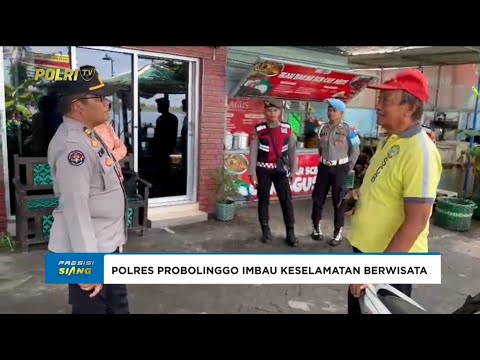 POLRES PROBOLINGGO KOTA IMBAU PENGUNJUNG WASPADA SAAT BERAKTIVITAS DI WISATA KUM - KUM