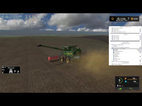 RDAllen Live Stream Multiplayer Farming Simulator 17 Texas Harvesting Sunflowers
