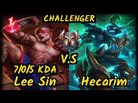 BJK Gilius (LEE SIN) vs HECARIM - 7/0/5 KDA JUNGLE CHALLENGER GAMEPLAY - EUW