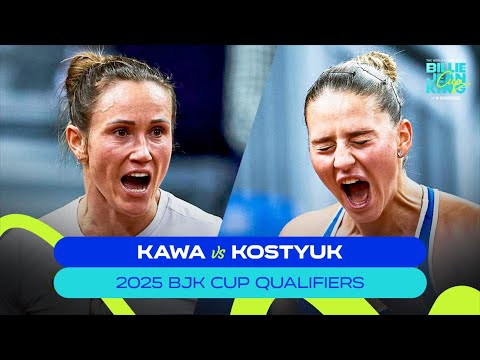 Katarzyna Kawa (POL) v Marta Kostyuk (UKR) | 2025 BJK Cup Qualifiers | Match Highlights