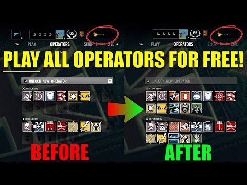 HOW TO UNLOCK ALL OPERATORS FOR FREE! RAINBOW SIX SIEGE