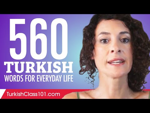 560 Turkish Words for Everyday Life - Basic Vocabulary #28