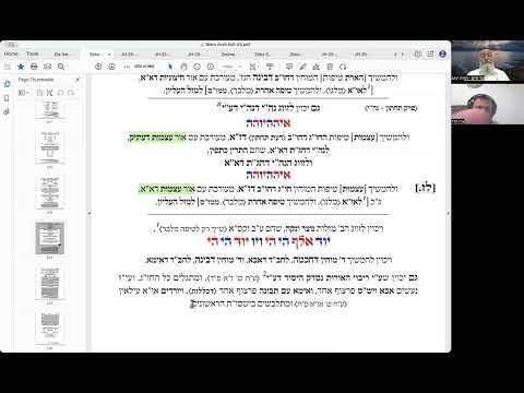 הרב יואל חקון - סידור - כוונות קריאת שמע - שיעור 74 - חזרה - שיעור 31 - פרצוף הכללות - נ״ר - בסידור.