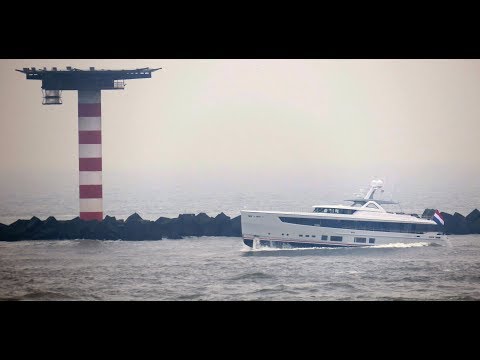 The video of Mulder Calypso having a first day of sea trials today