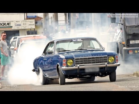 Chevrolet Opala 6cc & Caravan SS - Burnout e ronco Monstro!