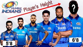 Mumbai Indians Players Height Comparison | IPL 2021 | MI Players Name, Age, Height |