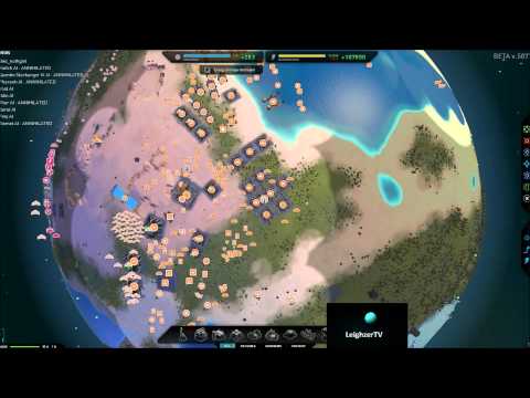 Leighzer Plays: Planetary Annihilation Beta: Leighzer Vs 9 AI FFA