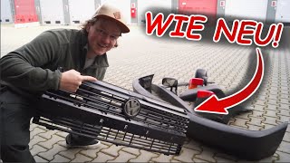 KUNSTSTOFFTEILE an unserem VW T4 AUFBEREITEN - VW T4 CAMPER VAN