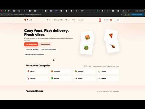 Task Demo - DAS002298 - FreshBite - Online Food Ordering