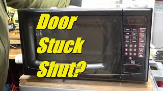 How to open a microwave door stuck shut, door won