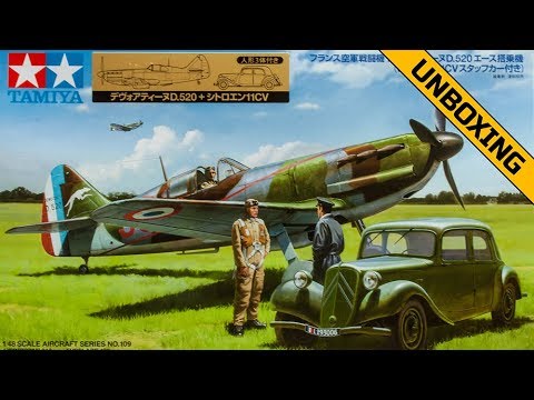 Tamiya 61109 Dewoitine D.520 French Aces With Staff Car CITROEN 11cv 1/48 Kit for sale online