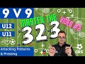 9v9 Youth Soccer 3-2-3 Formation Video #2: Attacking & Pressing