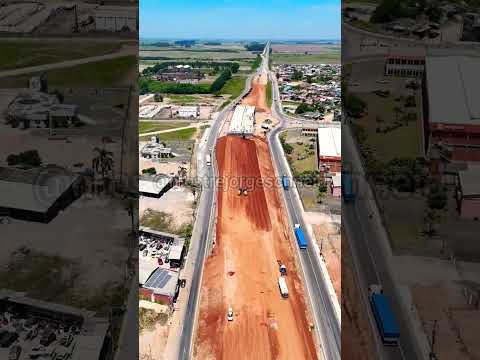 BR-116, construção do viaduto no Trevo Sul, na Cidade de Camaquã/RS