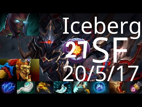 Iceberg Shadow Fiend vs Noone Batrider, TB, Timbersaw - dota2