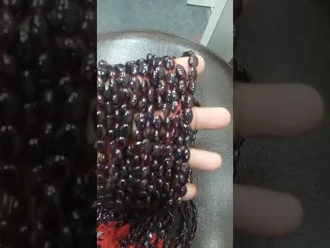 Real gemstone maroon garnet faceted beads