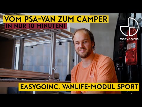 Vom PSA-Van zum Camper in nur 10 Minuten | Das easygoinc. Vanlife-Modul SPORT