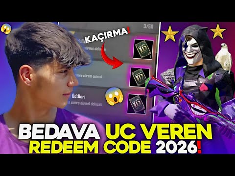 UC VEREN REDEEM CODE PUBG MOBİLE 2026🔥23 TANE KOD GELDİ YENİ YIL REDEEM KODU PUBG MOBİLE