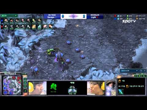 [0416] Savage(8th) vs. Light(WOONGJIN) ZvT 3SET Neo Planet S -Starcraft2,SPL,esportstv