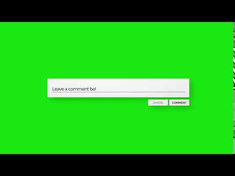 Free Comment Down Below Green Screen