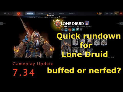 BUFFED OR NERFED? Quick rundown of Lone Druid's changes in 7.34 patch