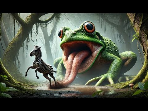 🌀Mighty Tongue  of Ancient Frogs Hunting All Creatures  | The Ultimate Predator Awakens! 🐸