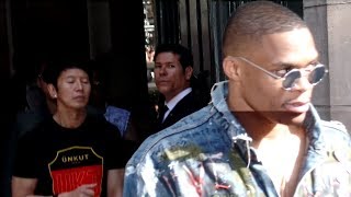 Russell Westbrook, Lou Doillon and Jérémie Laheurte - Dior Homme fashion show in Paris - June 23rd