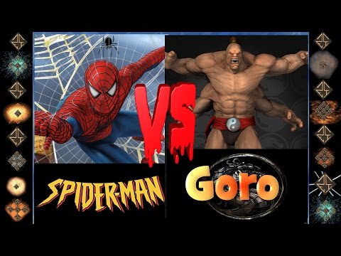 Spiderman (Marvel Comics) vs Goro (Mortal Kombat) - Ultimate Mugen Fight 2016