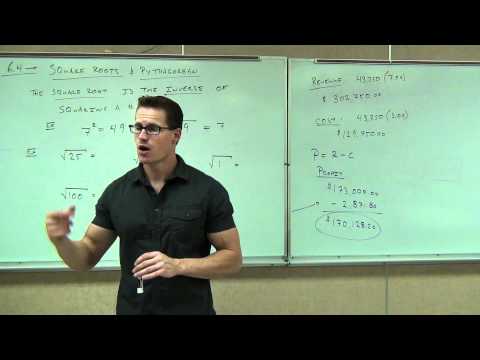 Prealgebra Lecture 6.4 Part 1