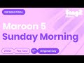 Maroon 5 - Sunday Morning (Piano Karaoke)