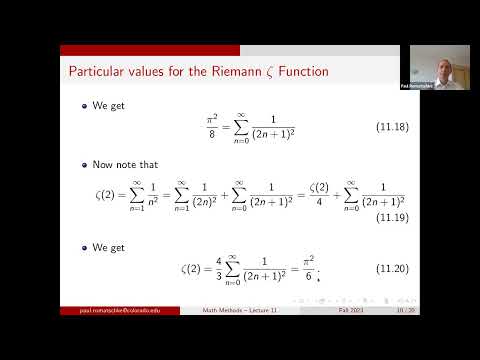 Mathematical Methods for Physicists: Lecture 11