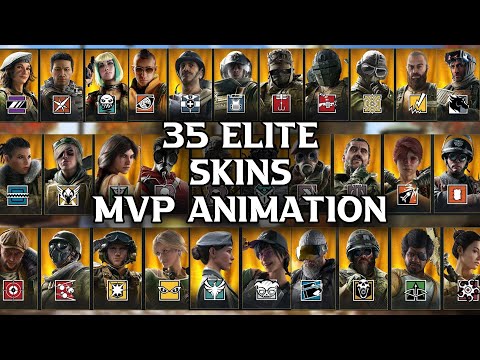 ALL 35 Rainbow Six Siege ELITE SKINS   MVP Animations + Unreleased KALI Elite Skin