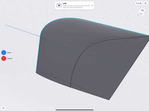 Fin with loft 2 in Shapr3D