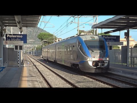 [HD - Treni] Minuetto+Treno Regionale Trenitalia per Palermo Centrale in transito a Palermo La Malfa