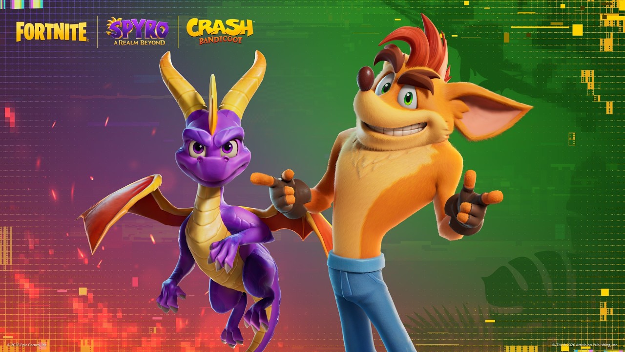 Crash and Spyro are landing in Fortnite!