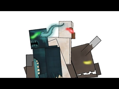 Warden Vs Iron Golem Vs Ravager ( Minecraft Animation 2d )/Dino rogers | #minecraft