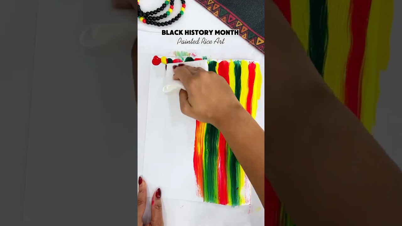 We Love This Craft for Black History Month! #shorts #crafts #riceart #craftideas #blackhistorymonth