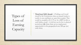 ICA Training - Unscheduled Permanent Disability