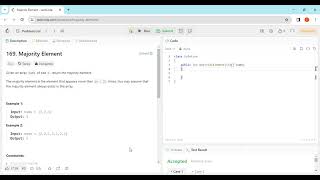 YouTube video '169. Majority Element | Leetcode | Arrays | Fundamentals'